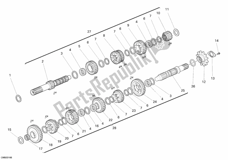 Tutte le parti per il Riduttore del Ducati Monster 695 USA 2008
